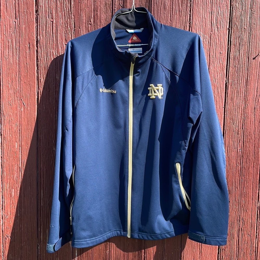 Notre Dame Columbia Omni shield, advance, repellency jacket
